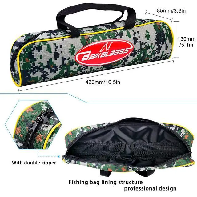 Alt view image 3 of 7 - Fishing Rod and Reel Combo - 6.9ft Telescopic Spincast Rod with Left Handed Baitcasting Reel Combos - Sea Saltwater Freshwater Ice Bass Fishing Tackle Set - Fishing Rods Kit