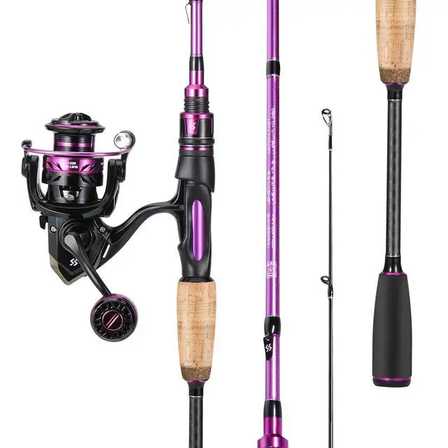 Alt view image 2 of 7 - Spinning Combo, Medium Heavy Fishing Pole and 2000 Spinning Reel Set, Fishing Rod and Reel Commbo for Bass Fishing Tackle