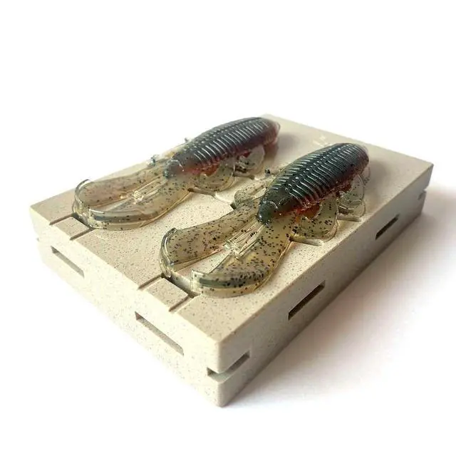 Alt view image 2 of 7 - Soft Plastic Injection Mold, 2-Cavity 4'' Googan Bandito Bug Mold | CNC-Machined Acrylic Stone, Enhanced Air Vent Channels, Bubble-Free Casting, Compatible with Standard Injectors