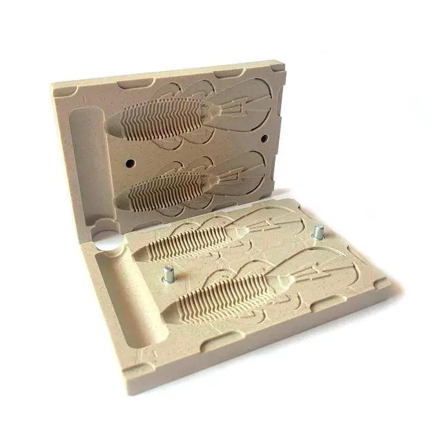 Alt view image 3 of 7 - Soft Plastic Injection Mold, 2-Cavity 4'' Googan Bandito Bug Mold | CNC-Machined Acrylic Stone, Enhanced Air Vent Channels, Bubble-Free Casting, Compatible with Standard Injectors
