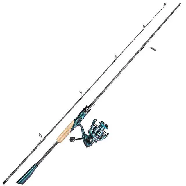 Alt view image 2 of 7 - Souagyilang Spinning Fishing Rod Reel Combos,2-Section 5.9Ft Light Weight Spinner Rod with Powerful Fishing Gear for Freshwater Present for Anglers