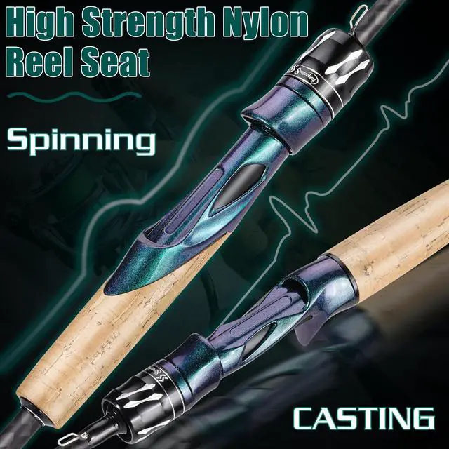 Alt view image 6 of 7 - Souagyilang Spinning Fishing Rod Reel Combos,2-Section 5.9Ft Light Weight Spinner Rod with Powerful Fishing Gear for Freshwater Present for Anglers