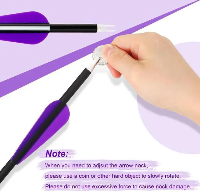 Alt view image 6 of 7 - 24 Pcs 31.5 Inch Arrows for Compound Bow Hunting Arrows Carbon Arrows with 3 Inch Plastic Arrow Feathers and Removable Tips 500-600 Spine Archery Target Arrows for Recurve Bow