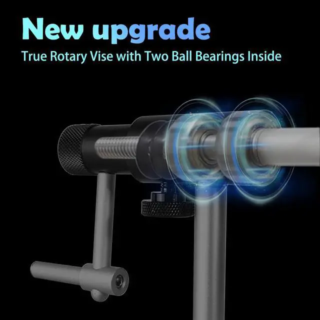 Alt view image 6 of 6 - TrueGrip Fly Tying Vise with 360° Rotary Function Smooth Ball Bearing System, Adjustable Tension, Durable Hook Jaws (Fits 26 to 4/0)