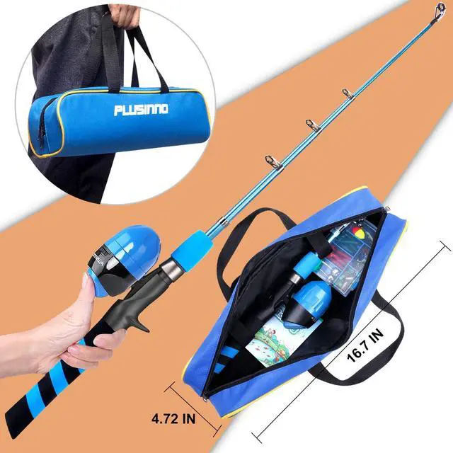 Alt view image 2 of 7 - Kids Fishing Pole, Portable Telescopic Fishing Rod and Reel Combo Kit - with Spincast Fishing Reel Tackle Box for Boys, Girls, Youth
