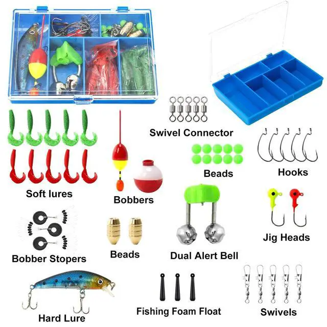 Alt view image 4 of 7 - Kids Fishing Pole, Portable Telescopic Fishing Rod and Reel Combo Kit - with Spincast Fishing Reel Tackle Box for Boys, Girls, Youth