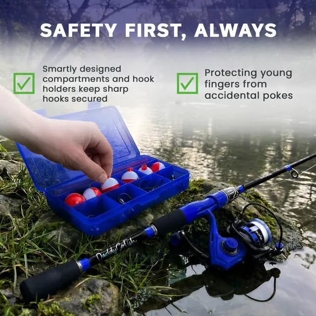 Alt view image 5 of 7 - Spinning Fishing Rod and Reel Combo Set with Tackle Box | Kids Fishing Pole | Carbon Fiber Telescopic Fishing Rod Kit | Spinning Reel for Travel Saltwater Freshwater Fishing Gear Kit