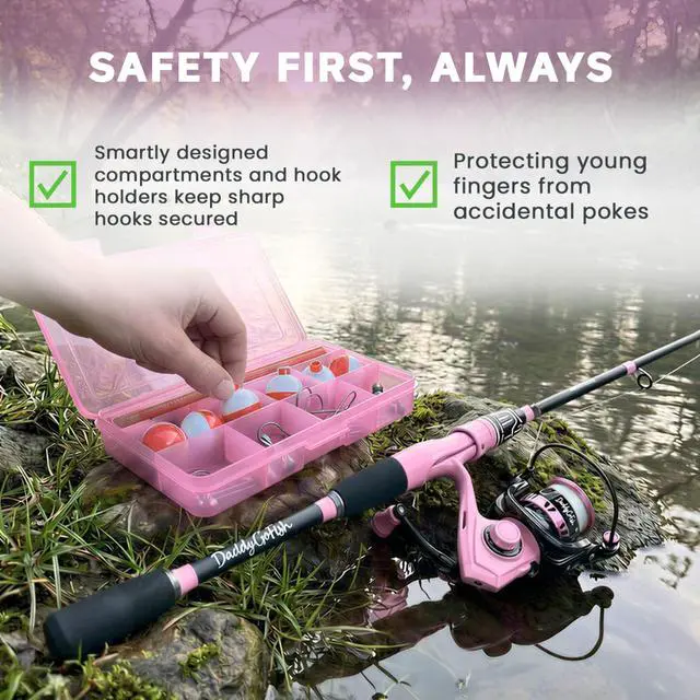Alt view image 5 of 7 - Spinning Fishing Rod and Reel Combo Set with Tackle Box | Kids Fishing Pole | Carbon Fiber Telescopic Fishing Rod Kit | Spinning Reel for Travel Saltwater Freshwater Fishing Gear Kit