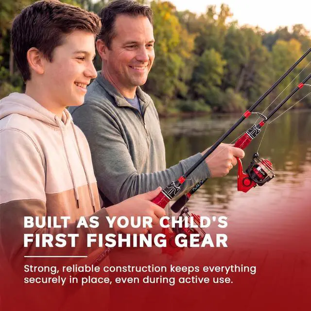 Alt view image 3 of 7 - Spinning Fishing Rod and Reel Combo Set with Tackle Box | Kids Fishing Pole | Carbon Fiber Telescopic Fishing Rod Kit | Spinning Reel for Travel Saltwater Freshwater Fishing Gear Kit