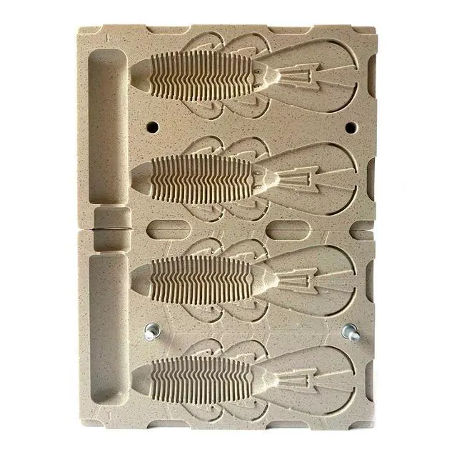 Alt view image 6 of 7 - Soft Plastic Injection Mold, 2-Cavity 4'' Googan Bandito Bug Mold | CNC-Machined Acrylic Stone, Enhanced Air Vent Channels, Bubble-Free Casting, Compatible with Standard Injectors