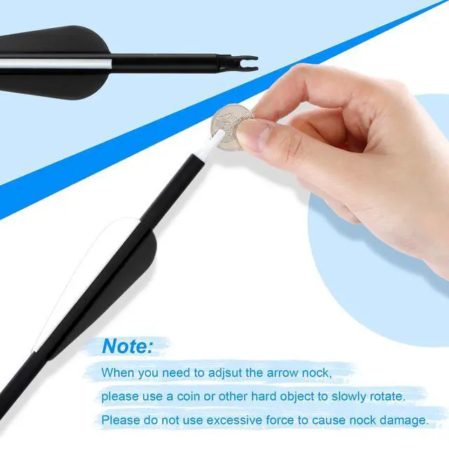 Alt view image 6 of 7 - 24 Pcs 31.5 Inch Arrows for Compound Bow Hunting Arrows Carbon Arrows with 3 Inch Plastic Arrow Feathers and Removable Tips 500-600 Spine Archery Target Arrows for Recurve Bow