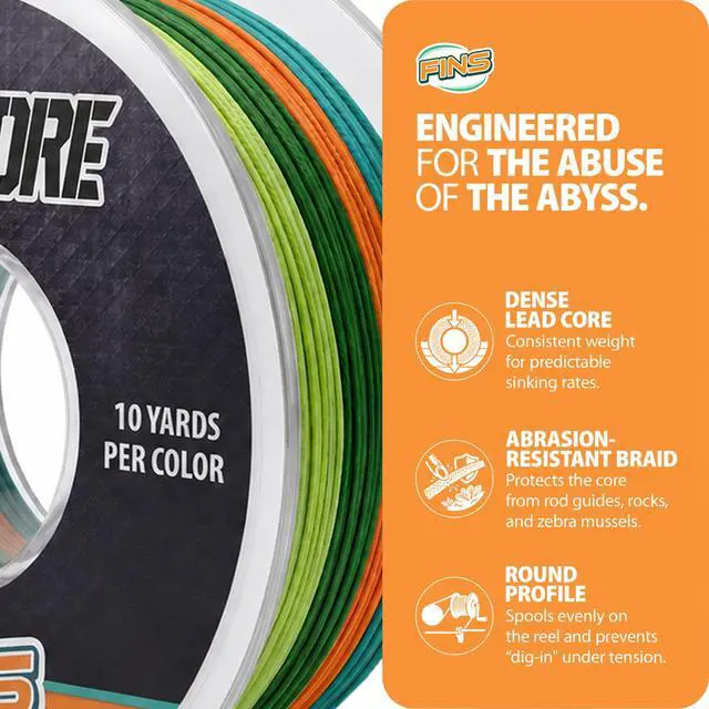 Alt view image 4 of 7 - Lead Core Trolling Braided Fishing Line, Metered, Made in USA