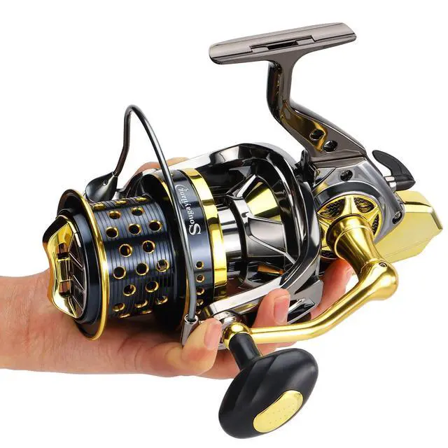 Alt view image 3 of 7 - Spinning Reels 10000 Series Surf Fishing Reels, Ultra Smooth Powerful with CNC Aluminum Spool, Inshore & Offshore Saltwater Fishing