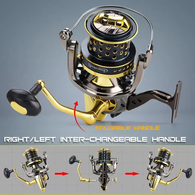 Alt view image 7 of 7 - Spinning Reels 10000 Series Surf Fishing Reels, Ultra Smooth Powerful with CNC Aluminum Spool, Inshore & Offshore Saltwater Fishing