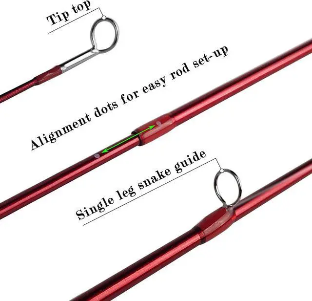 Alt view image 5 of 6 - 4'0'' Practice Fly Rod for Beginners Casting 3 Pieces Game Fly Fishing Rod