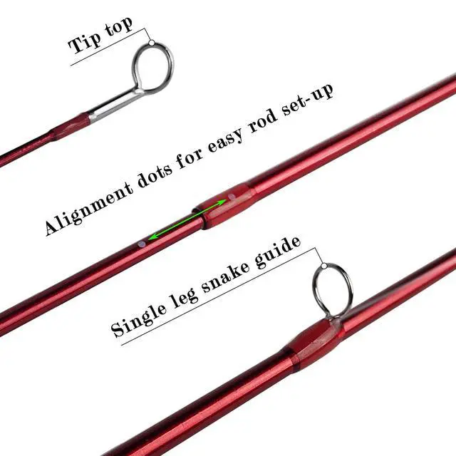 Alt view image 3 of 6 - 4'0'' Practice Fly Rod for Beginners Casting 3 Pieces Game Fly Fishing Rod