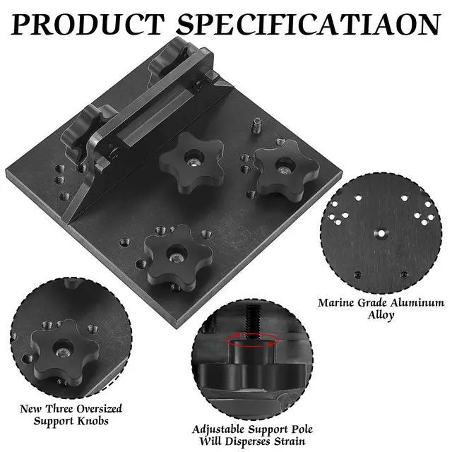 Alt view image 3 of 6 - Universal Aluminum Downrigger Bracket for 45/90 Degree Boat Track System Lund Sport Track Downrigger Mount Fishing Accessories