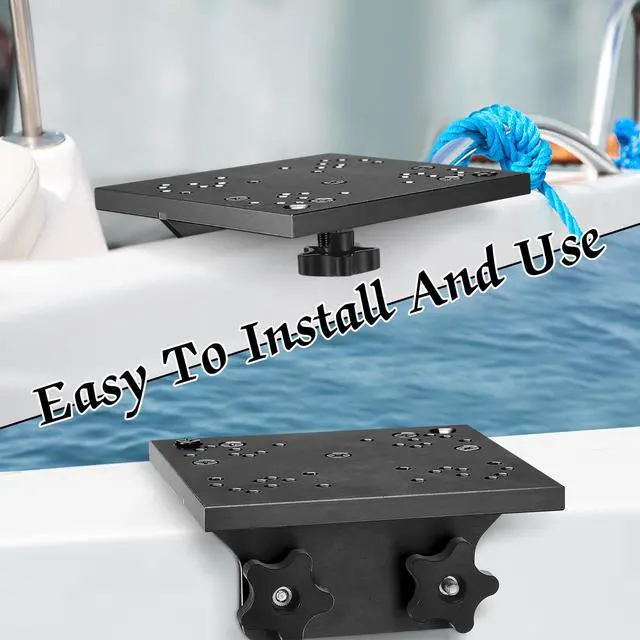 Alt view image 5 of 6 - Universal Aluminum Downrigger Bracket for 45/90 Degree Boat Track System Lund Sport Track Downrigger Mount Fishing Accessories