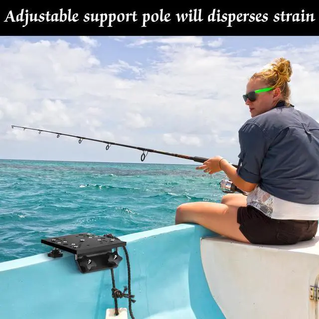 Alt view image 4 of 6 - Universal Aluminum Downrigger Bracket for 45/90 Degree Boat Track System Lund Sport Track Downrigger Mount Fishing Accessories