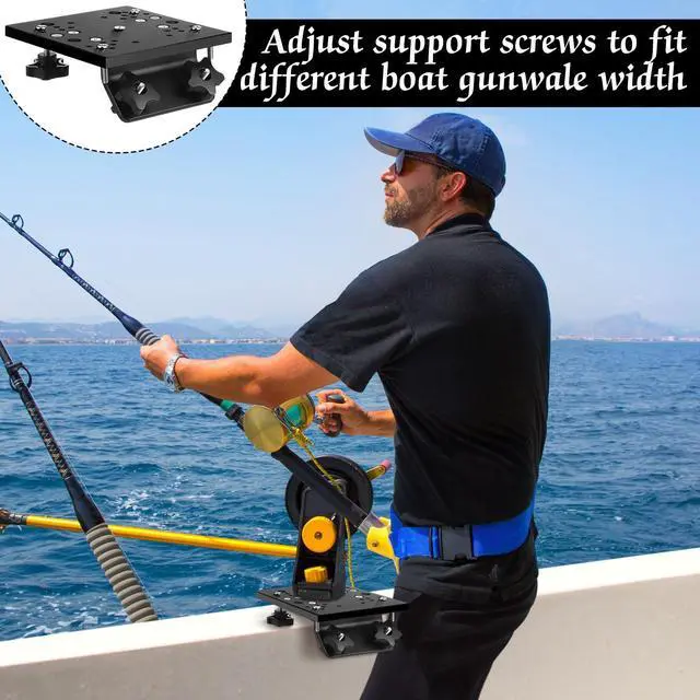 Alt view image 6 of 6 - Universal Aluminum Downrigger Bracket for 45/90 Degree Boat Track System Lund Sport Track Downrigger Mount Fishing Accessories