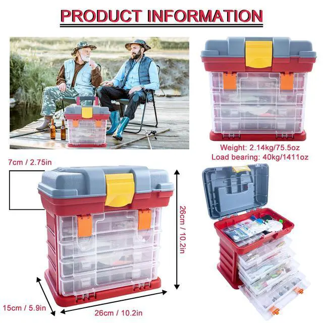 Alt view image 2 of 7 - Fishing Lures Kit with Tackle Box Included Crankbait, Minnow, Spinnerbaits, Spoons, Soft Lures, Jigs, Hooks, Bait Rigs, Weights Sinkers, Topwater Lures Freshwater Saltwater 346/353Pcs