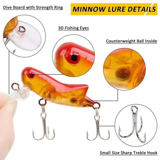 Alt view image 6 of 7 - Rooster Bait Tail Fishing Lures Kit Spinner Baits Trout Lures Spoon Lures Bass Lures Hard Bait Bass Lures Crankbaits for Bass Pike Trout Salmon Crappie Walleye Fishing