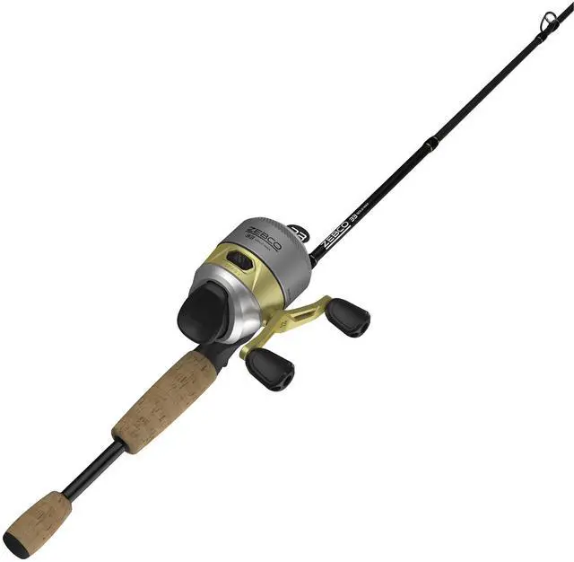 Main image of 33 Spincast Reel and 2-Piece Fishing Rod Combo, Fiberglass Rod with Comfortable Split-Grip Cork Handle, Instant Anti-Reverse Fishing Reel
