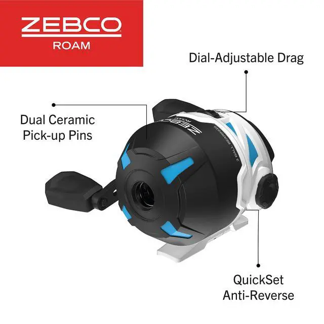 Alt view image 4 of 7 - Roam Spincast Fishing Reel, Right or Left-Hand Retrieve, Pre-Spooled with 10-Pound Fishing Line, Stainless Steel Front Cover