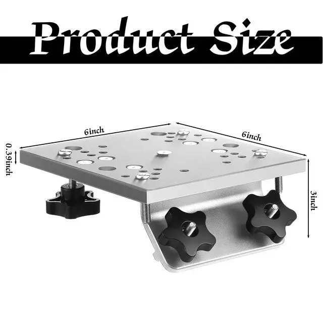 Alt view image 2 of 6 - Universal Aluminum Downrigger Bracket for 45/90 Degree Boat Track System Lund Sport Track Downrigger Mount Fishing Accessories