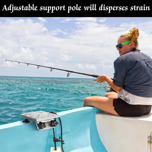 Alt view image 4 of 6 - Universal Aluminum Downrigger Bracket for 45/90 Degree Boat Track System Lund Sport Track Downrigger Mount Fishing Accessories