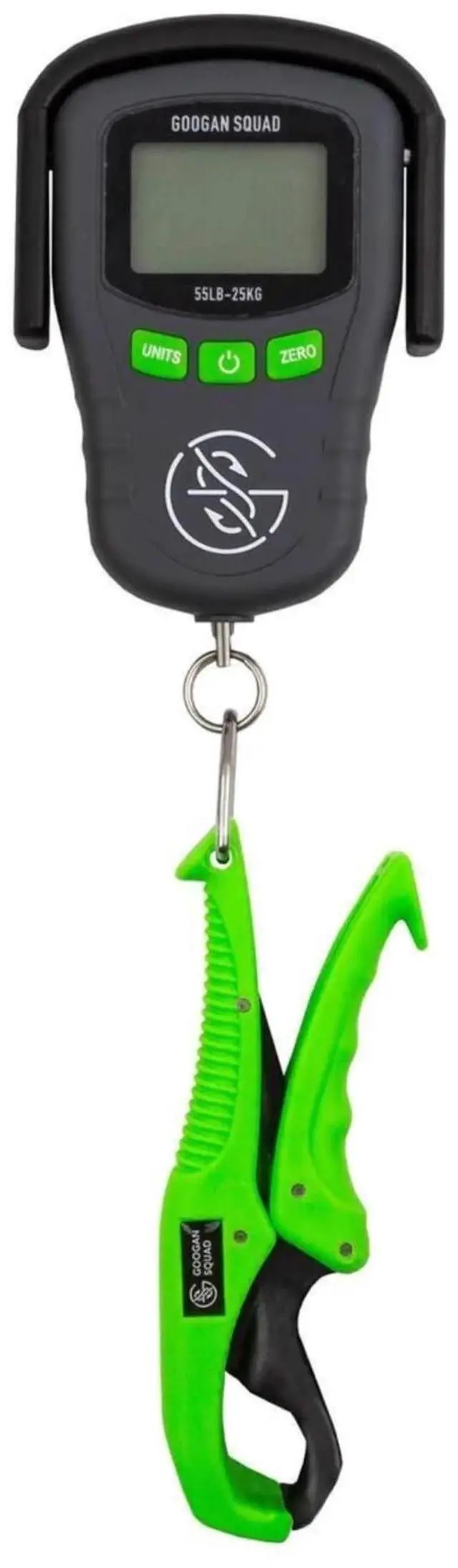 Main image of Googan Squad Digital Fish Scale with Lip Grip, 55 lb Capacity, Bright Digital Display and Batteries Included for Bass, Catfish and Saltwater Anglers