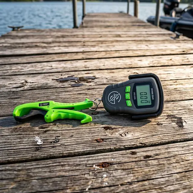 Alt view image 3 of 6 - Googan Squad Digital Fish Scale with Lip Grip, 55 lb Capacity, Bright Digital Display and Batteries Included for Bass, Catfish and Saltwater Anglers