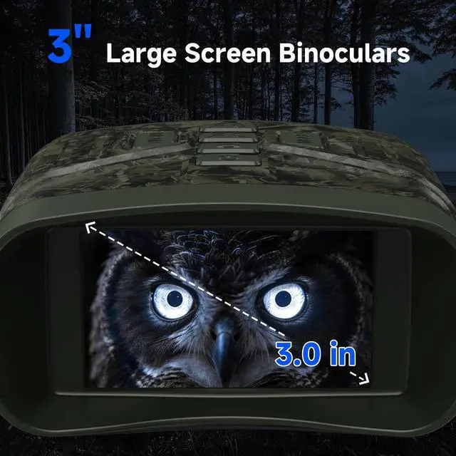 Alt view image 5 of 7 - Night Vision Goggles for Adults, 4K Infrared Night Vision Binoculars with Rechargeable Battery and Anti-Shake Motion Detection for Camping, Camo