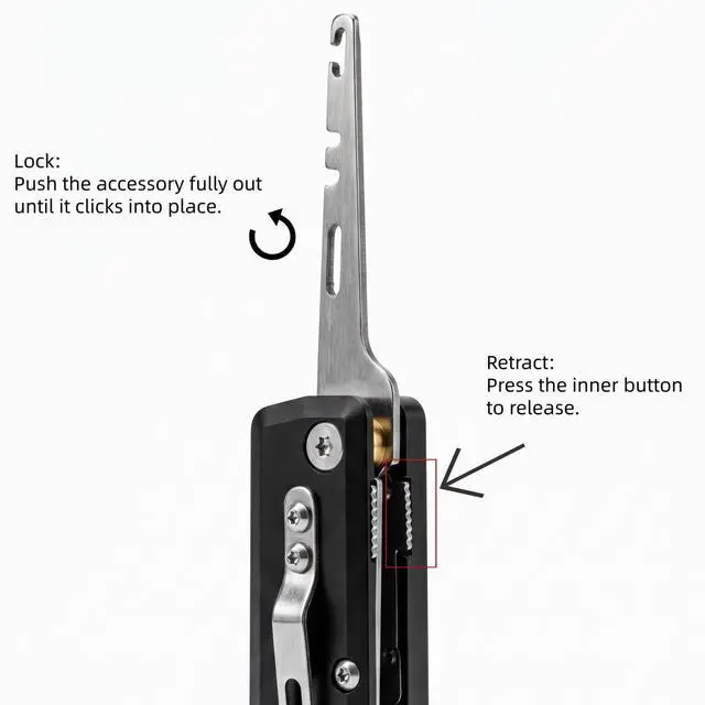 Alt view image 6 of 7 - 12-in-1 Folding Fishing Pliers, Compact Saltwater Fishing Tool with Braid Cutter, Hook Remover, Split Ring Opener, Stainless Steel Fishing Gear Gift for Men
