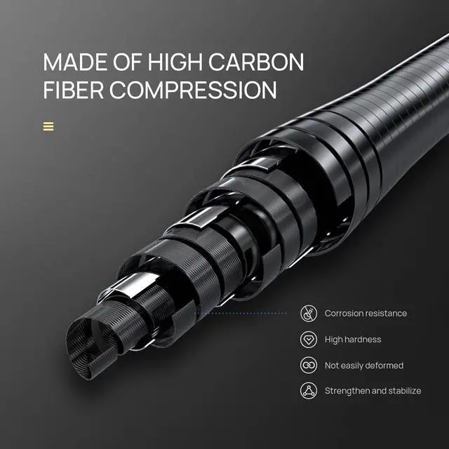 Alt view image 4 of 7 - Carbon Fiber Fishing Gaff Saltwater Fish Gaff with S316 Stainless Steel Fishing Hook