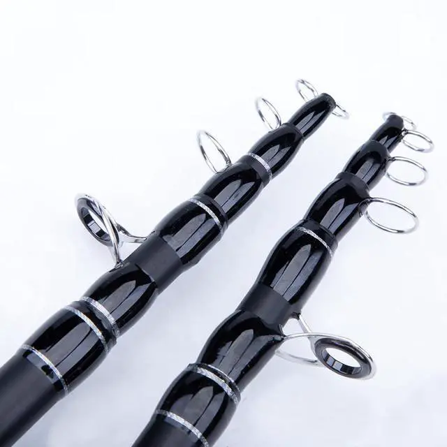 Alt view image 2 of 7 - Apache II Fly Fishing Rod Carbon Fiber Telescopic Fishing Rod One-Piece Travel Fishing Rod Fast Action Fly Rod with Aluminum Reel Seat, Stainless Guides, and Folding Hook Keeper