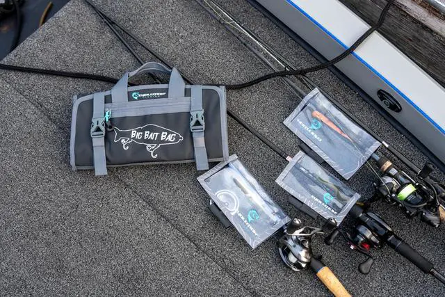 Alt view image 2 of 7 - Big Bait Bag - 14 in., Roll-Up Lure Bag, Durable, Portable Storage for Large Baits & Gear