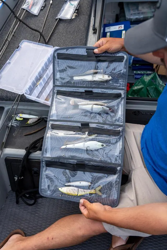 Alt view image 7 of 7 - Big Bait Bag - 14 in., Roll-Up Lure Bag, Durable, Portable Storage for Large Baits & Gear