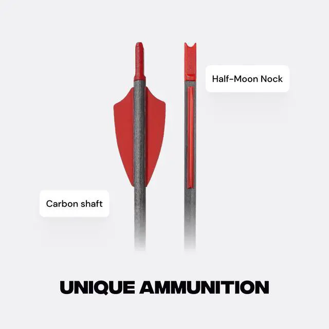 Alt view image 3 of 7 - 10.5" Crossbow Bolts Carbon Arrows, Half-Moon Nocks, OD 5.5mm for BAT Regular and Reverse with Magazine