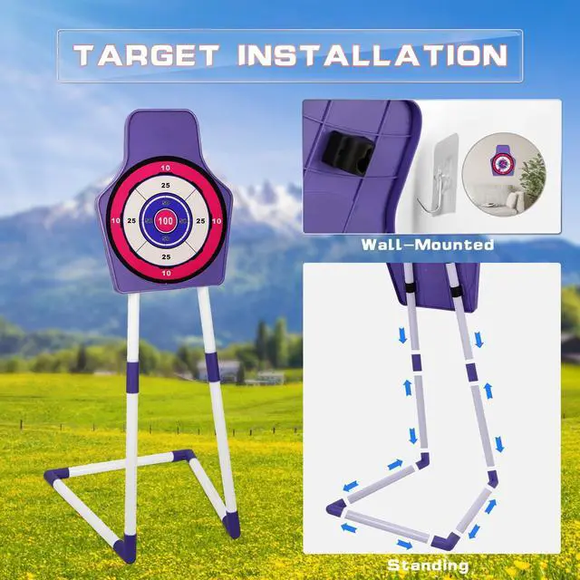 Alt view image 7 of 7 - Bow and Arrow Set Girl Toys: 2 Pack LED Light Up Archery Set with 20 Suction Cup Arrows, Birthday Gift for Girls 5 6 7 8 9 10 11 12 Year Old, Outdoor Activities Toys Essentials for Kids Aged 4-8 8-12