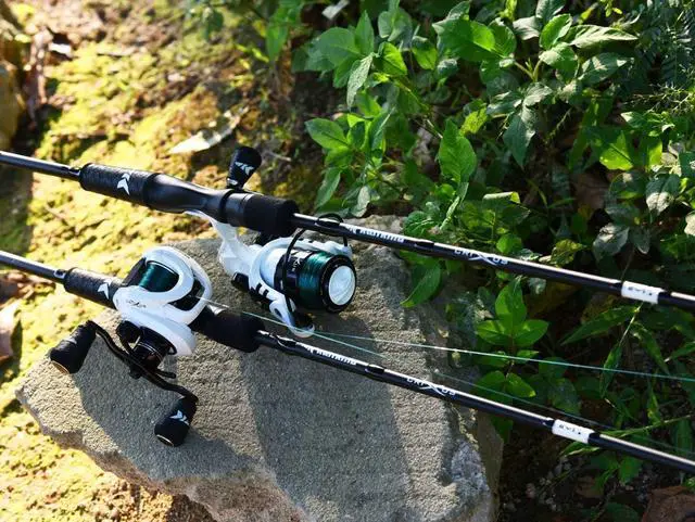 Alt view image 5 of 7 - Crixus Fishing Rod and Reel Combo, High Performance Spinning & Baitcaster Combo, IM6 Graphite 2Pc Blanks, Zirconium Oxide Rings, SuperPolymer Handle, Lightweight Reel with Aluminum Spool