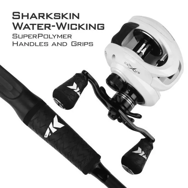 Alt view image 6 of 7 - Crixus Fishing Rod and Reel Combo, High Performance Spinning & Baitcaster Combo, IM6 Graphite 2Pc Blanks, Zirconium Oxide Rings, SuperPolymer Handle, Lightweight Reel with Aluminum Spool