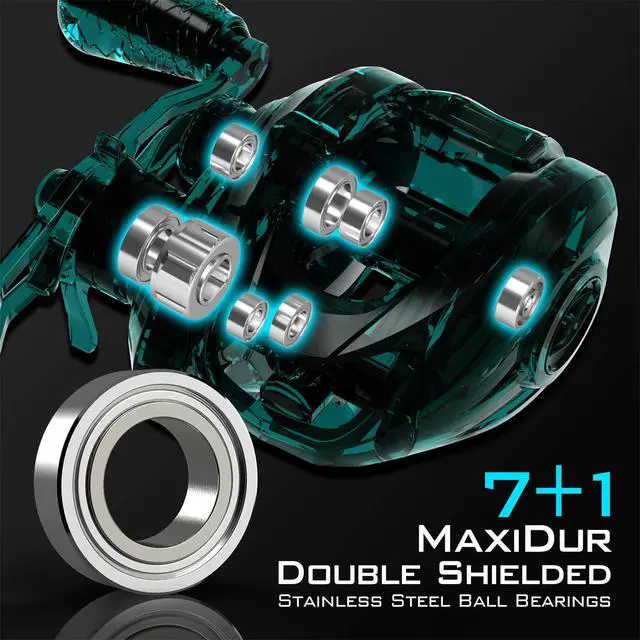 Alt view image 2 of 7 - Crixus Fishing Rod and Reel Combo, High Performance Spinning & Baitcaster Combo, IM6 Graphite 2Pc Blanks, Zirconium Oxide Rings, SuperPolymer Handle, Lightweight Reel with Aluminum Spool