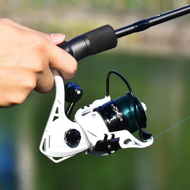 Alt view image 5 of 7 - Crixus Fishing Rod and Reel Combo, High Performance Spinning & Baitcaster Combo, IM6 Graphite 2Pc Blanks, Zirconium Oxide Rings, SuperPolymer Handle, Lightweight Reel with Aluminum Spool