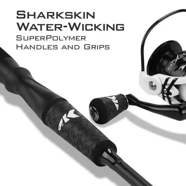 Alt view image 6 of 7 - Crixus Fishing Rod and Reel Combo, High Performance Spinning & Baitcaster Combo, IM6 Graphite 2Pc Blanks, Zirconium Oxide Rings, SuperPolymer Handle, Lightweight Reel with Aluminum Spool