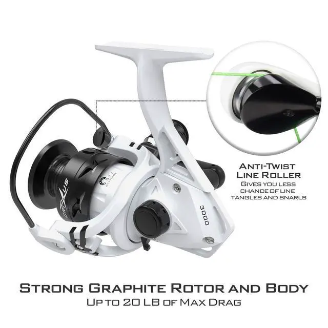 Alt view image 7 of 7 - Crixus Fishing Rod and Reel Combo, High Performance Spinning & Baitcaster Combo, IM6 Graphite 2Pc Blanks, Zirconium Oxide Rings, SuperPolymer Handle, Lightweight Reel with Aluminum Spool