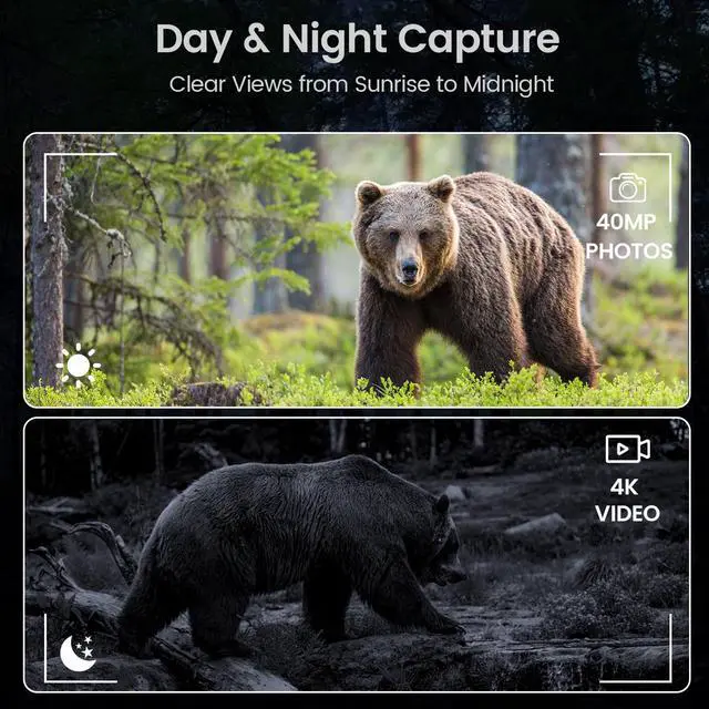 Alt view image 6 of 7 - Night Vision Binoculars - Night Thunder X3 4K Night Vision Goggles for Adults, AI Color Mode, 2000ft Range, 5000mAh Battery, 32GB Card for Camping & Security