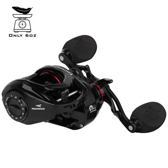 Alt view image 2 of 7 - Spartacus II Baitcasting Fishing Reel, 6oz Ultralight Baitcaster Reel, Super Smooth with 17.6 LB Carbon Fiber Drag, 7.2:1 Gear Ratio, 39mm Palm Perfect Lower Profile Design