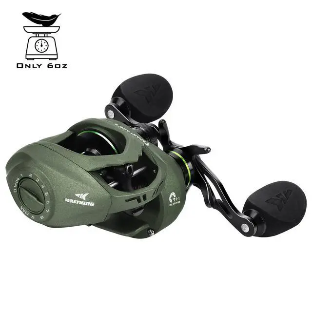 Alt view image 2 of 7 - Spartacus II Baitcasting Fishing Reel, 6oz Ultralight Baitcaster Reel, Super Smooth with 17.6 LB Carbon Fiber Drag, 7.2:1 Gear Ratio, 39mm Palm Perfect Lower Profile Design