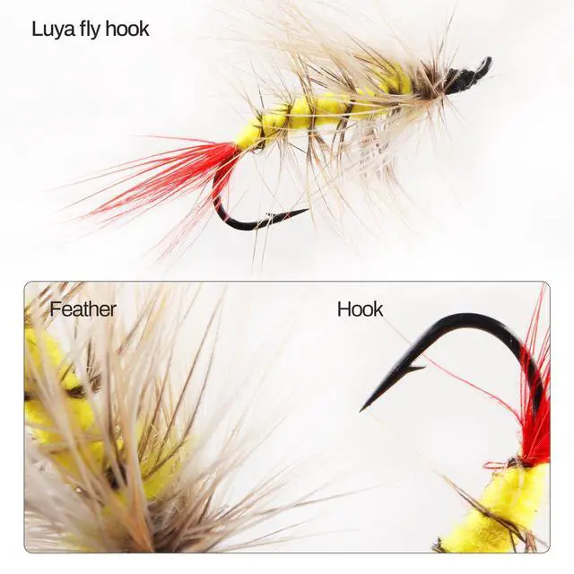 Alt view image 4 of 5 - Fly Fishing Flies Assortment Kit Dry Wet Nyphms Tenkara Popper Streamer Woolly Bugger for Trout Bass Salmon Steelhead with Fly Box